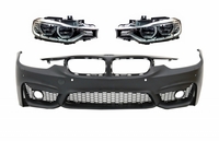 BMW 3-as széria (F30, F31) M3 Sport EVO Design Első Lökhárító és FULL LED Angel Eyes Fényszórók (Évj.: 2011 - 2018) by CarKitt