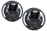 Jeep Wrangler (TJ/JK) Half Halo Design, CREE LED-es Első Fényszórópár (Évj.: 1976 - 2014) by CarKitt